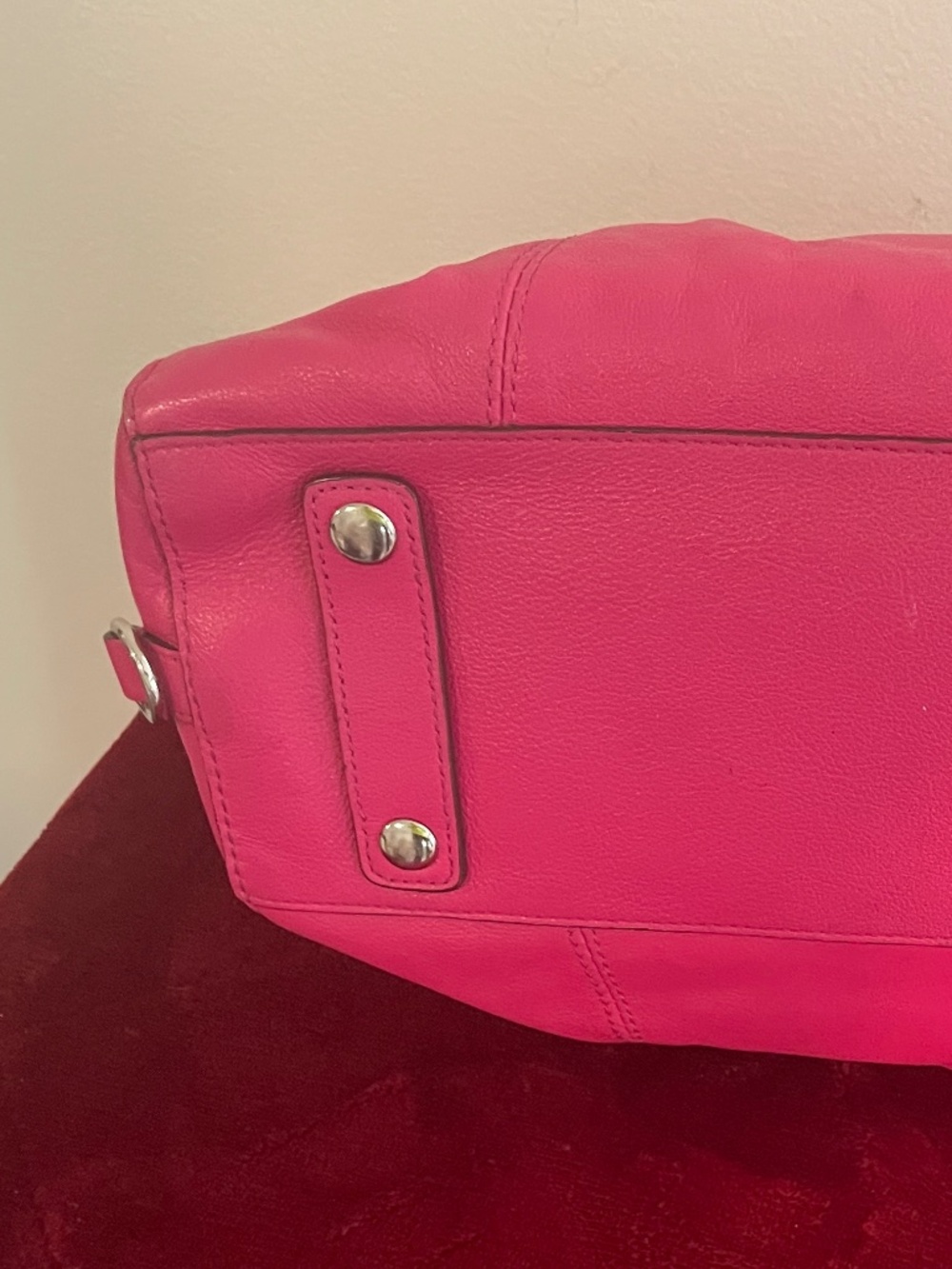COACH - Ashley Pink Leather Satchel Bag - Picture 3 of 7